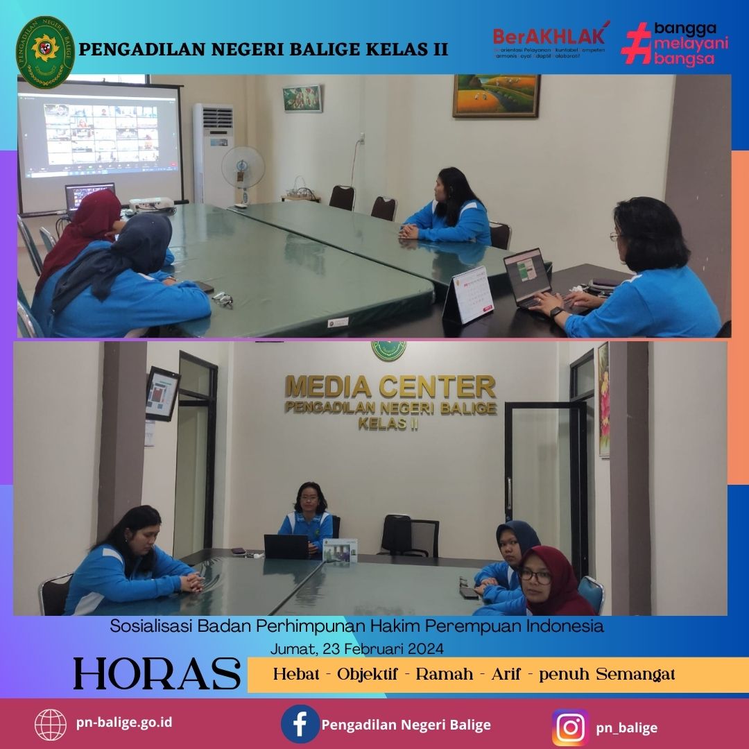 SOSIALISASI BADAN PERHIMPUNAN HAKIM PEREMPUAN INDONESIA